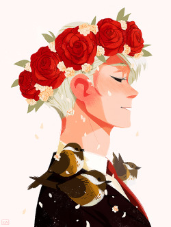 eychristine: bloom been obsessed with the idea of drawing them with flower crowns ever since seeing young viktor with one, this SHOW //// 
