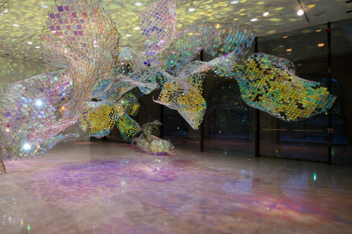 myampgoesto11:  Soo Sunny Park: Unwoven Light at Rice Gallery watch the video All photos © Nash Baker.  Just beautiful