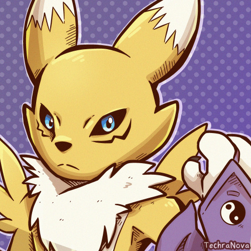  Got a Ko-Fi commission to draw a cyndaquil and Renamon icon. Thank you for commissioning me and I h