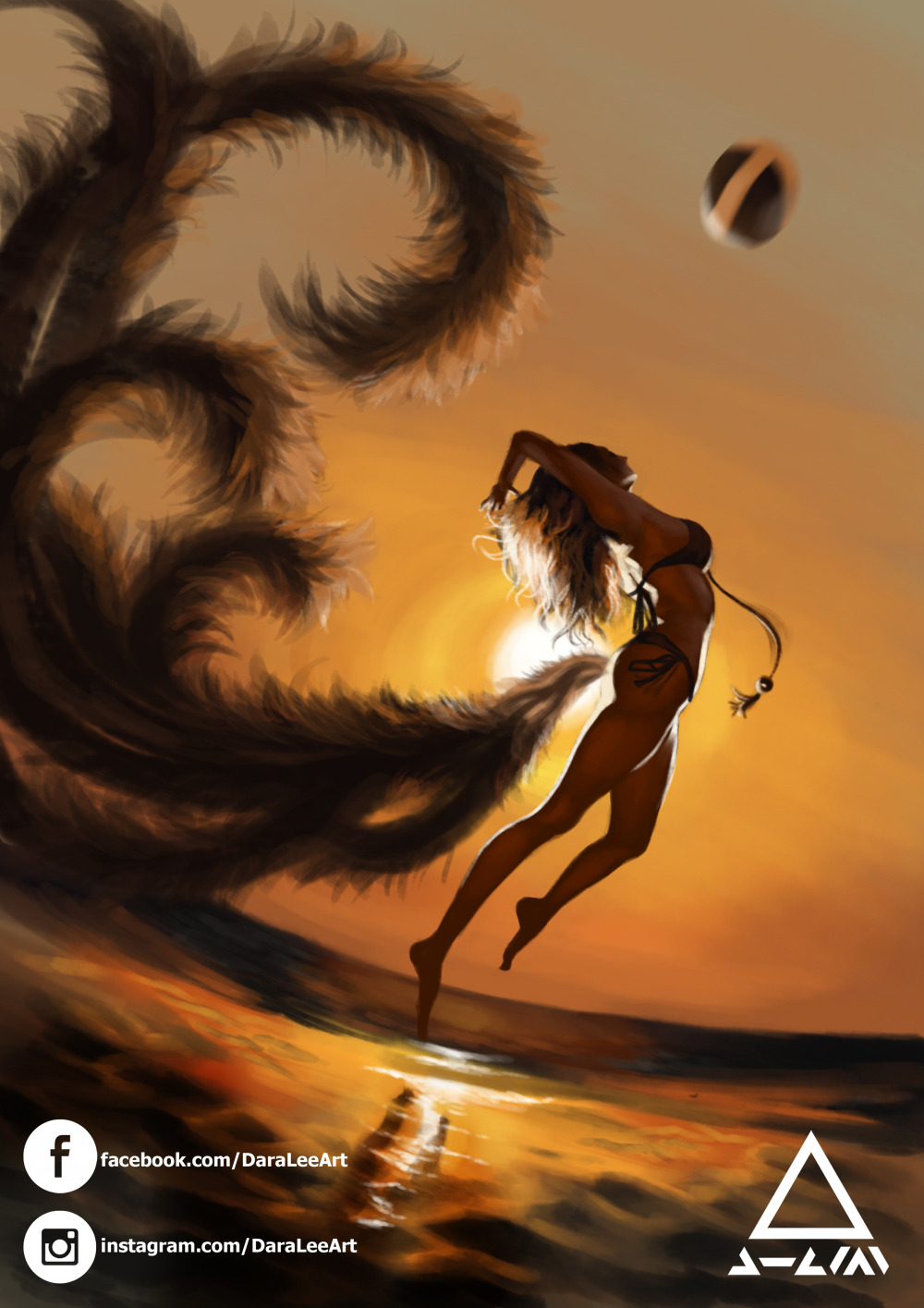 daraleeart:  League of Legends Ahri fanart  