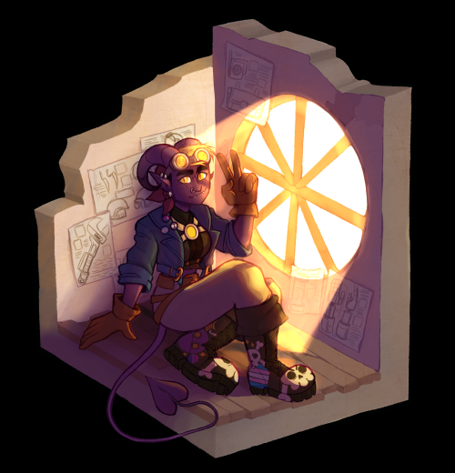 Trying to get back into the habit of posting my work online, so have a tiefling