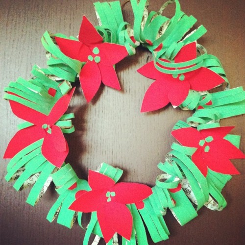 My girl Manisha and I made this #rocktape wreath for our office. The things you can do with tape&hel