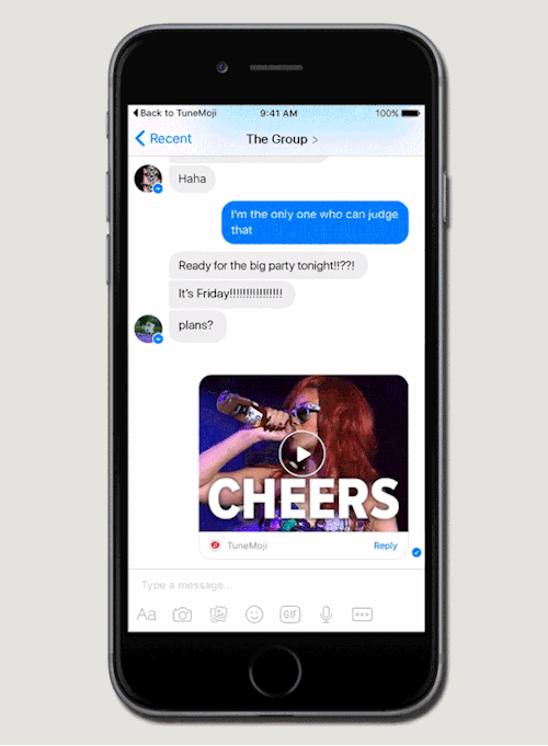 sizvideos:Better than gifs, send music emojis with sound thanks to TuneMoji. Discover it now!