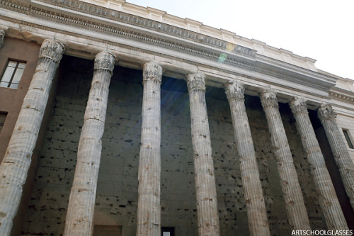artschoolglasses:Temple of the Deified HadrianRome, Italy