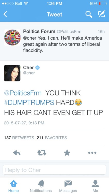 mozzarella-sticks: missboston1399: creativekarma504: READ HIM FOR BLOOD CHER Lol she’s vicious