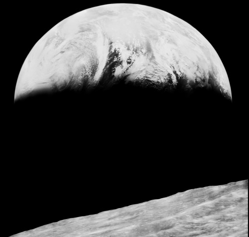 The manned Apollo missions have unfairly been credited with making the first, spectacular images of 