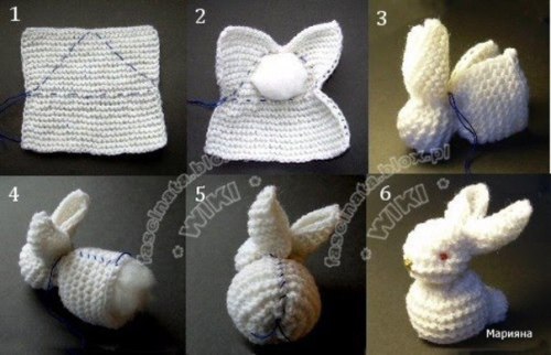 notacentaur: fascinatingwork: How to turn a square in the … Cute bunny. oh wow i want to do t