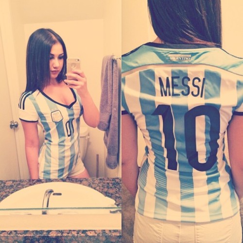 Game face on. Jersey on. Game on. VAMOS ARGENTINA! 💙💙💙💙💙💙 #WorldCup2014 #Argentina #MESSI