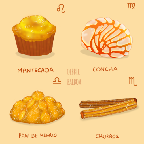 debbie-sketch: “Pan Dulce Zodiac Version” Legend says that If you eat your cho