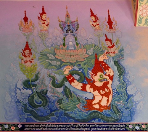 Mural from a buddhist temple, Thailand, photo by Anandajoti Bhikkhu