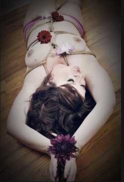 yumyumpandastuff:My little flower girl. Rope by me.