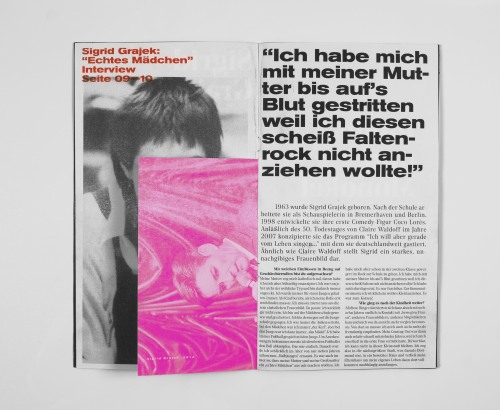 Claire IssueRisograph-Print at http://ochdoch.de/28 Seiten Magazin, 16cmx29cm HfK Bremen, 2016