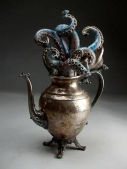 passingelsewhere:  Octopus in a Silver Teapot
