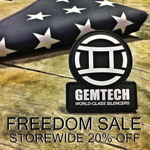 #Repost @gemtechsilencer ・・・ Our Fourth of July Sale is Now Live! 20% OFF EVERYTHING STOREWIDE!! Use