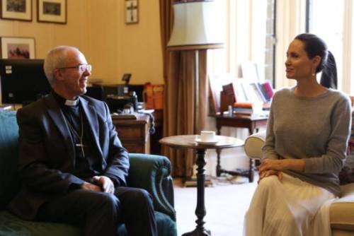 Angelina Jolie Decided To See If Archbishop Of Canterbury Can Control His Desire That Well (2 pics)T