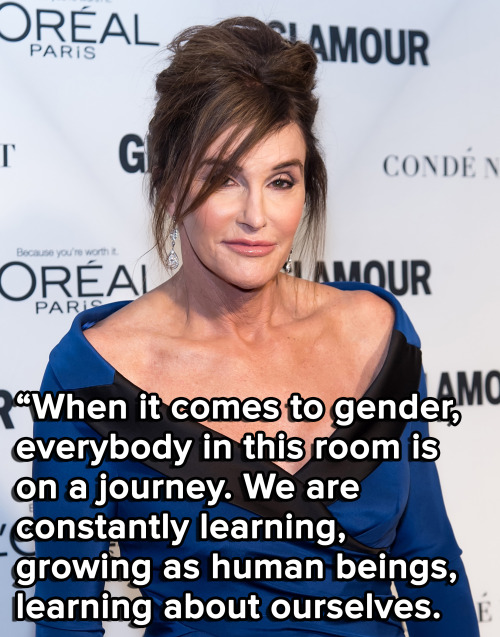 micdotcom:  Caitlyn Jenner, who was named to the 2015 Glamour Women of the Year list in no small part due to her efforts, used her acceptance speech at Monday night’s awards ceremony to continue to educate the public on what it means to be transgender.