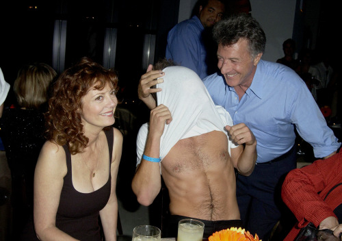 indiandirector:  faessbender: jake gyllenhaal, susan sarandon &amp; dustin hoffman at the 2002 t