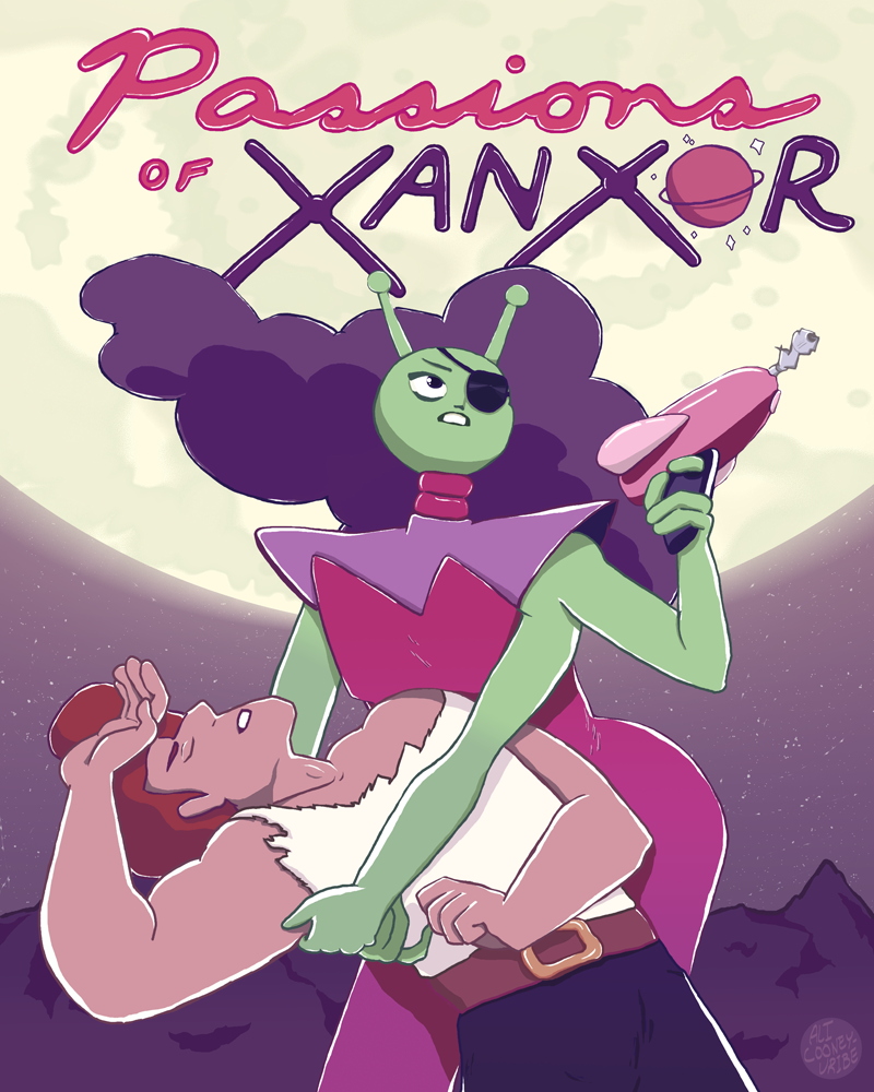 alicooneyuribe:  &ldquo;Passions of Xanxor&rdquo;My redraw of this book cover