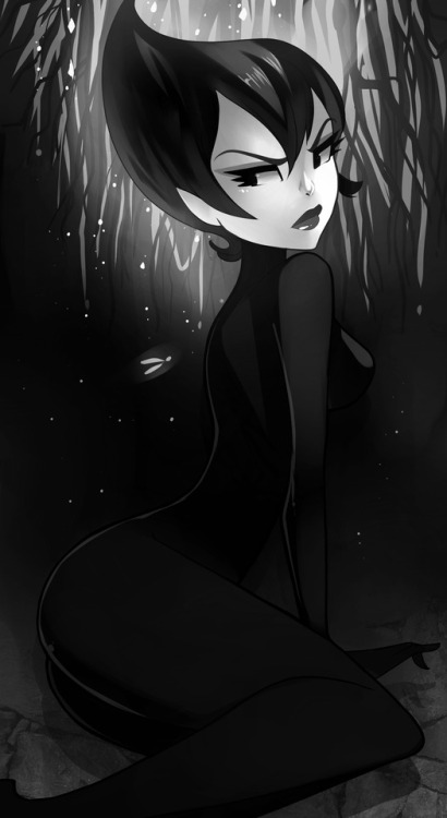 rotodisk: Quick Ashi doodle done while listening to some chillout drone ambient stuffs these daughters~ <3