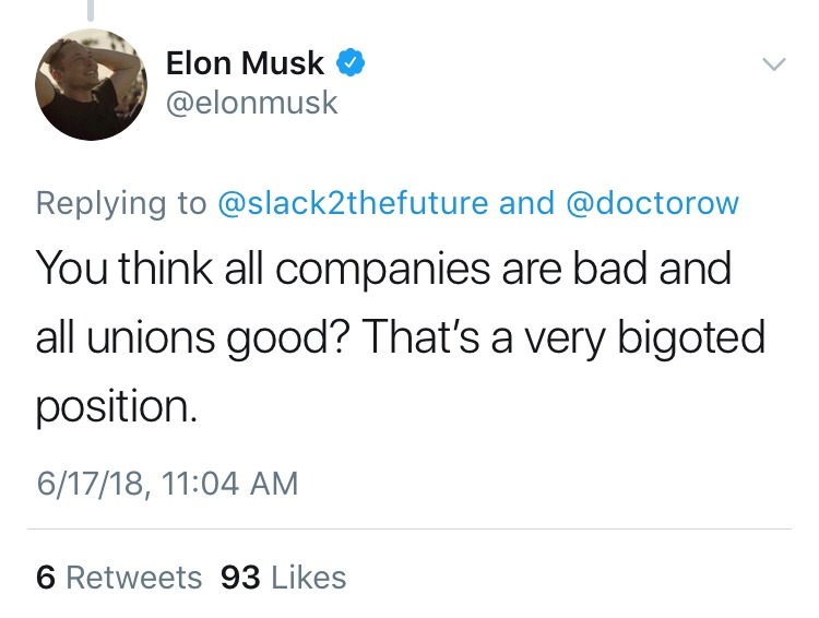 anarchyisfunandfree:  Notable dumbass Elon Musk doesn’t know when to quit  