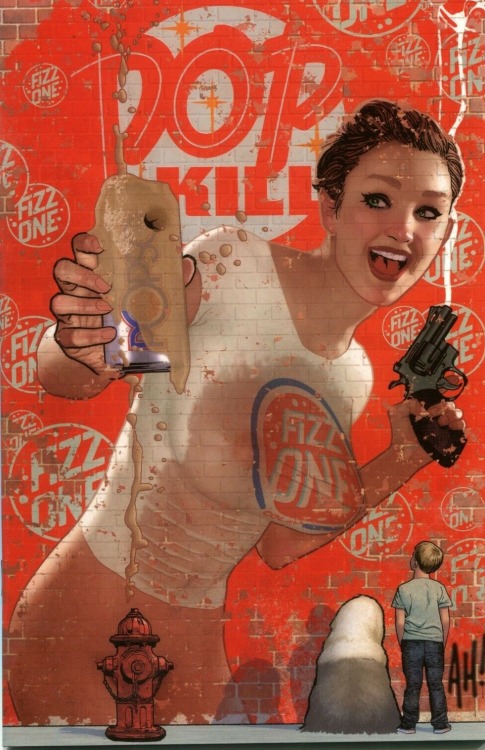 This is the Adam Hughes variant cover for Pop Kill #4.