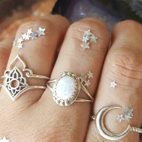 Just a few of my favourites ✨ Get them at www.desertwandererdesigns.com #opalring #opal #sterlingsil