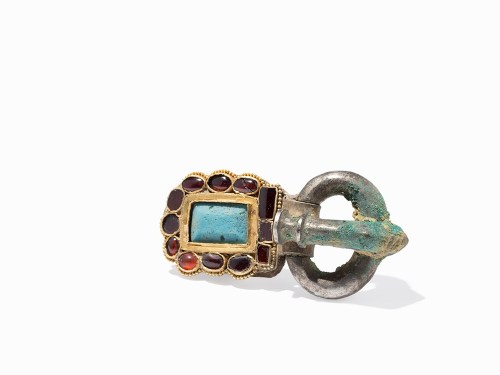 Silver &amp; Gold Belt Buckle with Garnets &amp; Turquoise. Ostrogothic, 5th/6th C. (Source)