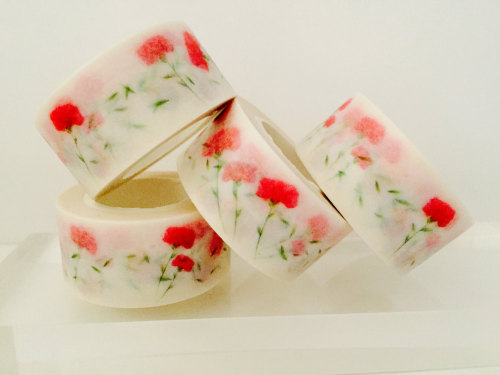 Red Carnations Washi Tape