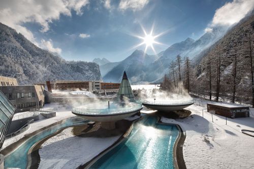 luxuryaccommodations:  AQUA DOME - Austria State-of-the-art contemporary architecture, alpine charm, and genuine Tyrolean hospitality come together at AQUA DOME, an exquisite wellness hotel surrounded by the imposing Ötztal mountains in Austria. Its