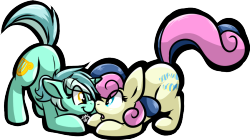 projectrobert:  equestrian-pony-blog:  What do you want by BritishStarr  ^3^  One of da cutest LyraBon pics around &lt;3