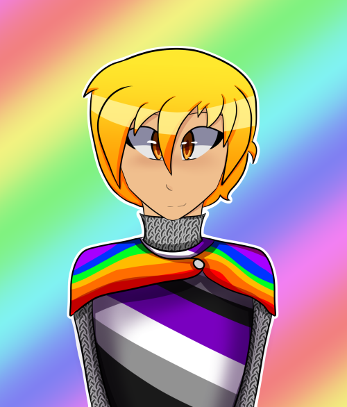 Galahad for Pride month! Also I just realized June was almost over and it feels like it just began a