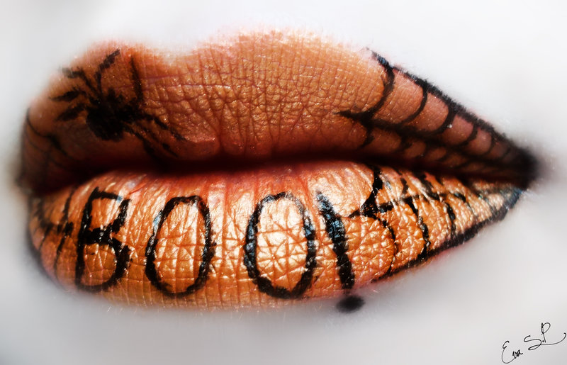bookofoctober:  Halloween lip art by Chuchy5 
