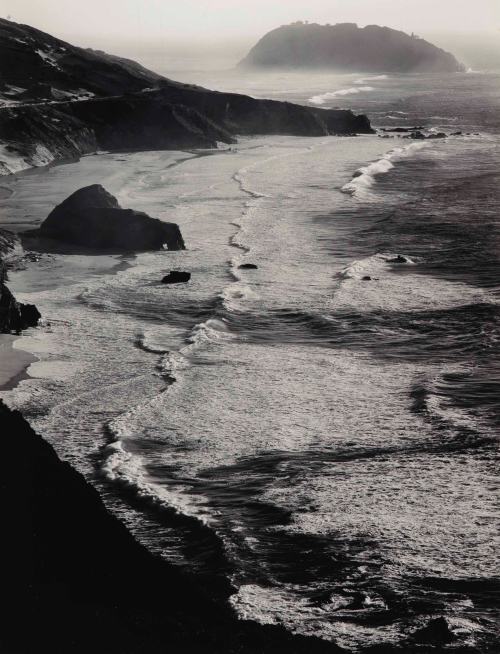 nobrashfestivity: Ansel Adams, Point Sur Storm, Monterey County, 1942 more