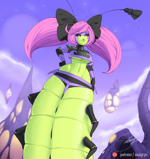 My Caterpillar girl Kt’i from my new game Roah c: store.steampowered.com/app/6283