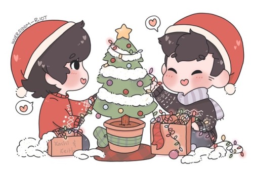 pastelvoodoo:Day 22 // Mini Christmas Tree Decorating ♡