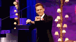 tomhiddleston-gifs:  No but just imagine him looking at you like that while he dances Actually it looks like he was about to strip 