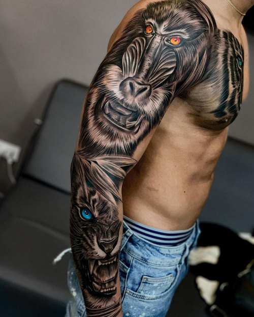 Tattoo Ideas — Baboon, Tiger & Lion ...