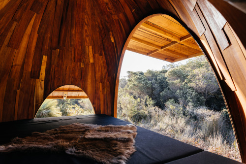 cabinporn:  Another one-of-kind project in Tasmania has us rethinking our travel priorities once we are all free and clear of COVID. This Standing Camp (krakani lumi or place of rest) in Tasmania’s North East National Park is for the Aboriginal Land