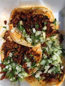 newyorkpapi:  toptaco:  Al Pastor Tacos, La Favorita Taqueria, Elk Grove, CA  Be patient, I Follow Back