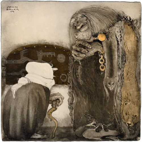 Witch and Troll by John Bauer (1909)“It was believed that when an incantation had been pronounced in