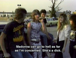 piratetreasure:  she’s a dick heavy metal parking lot  1986