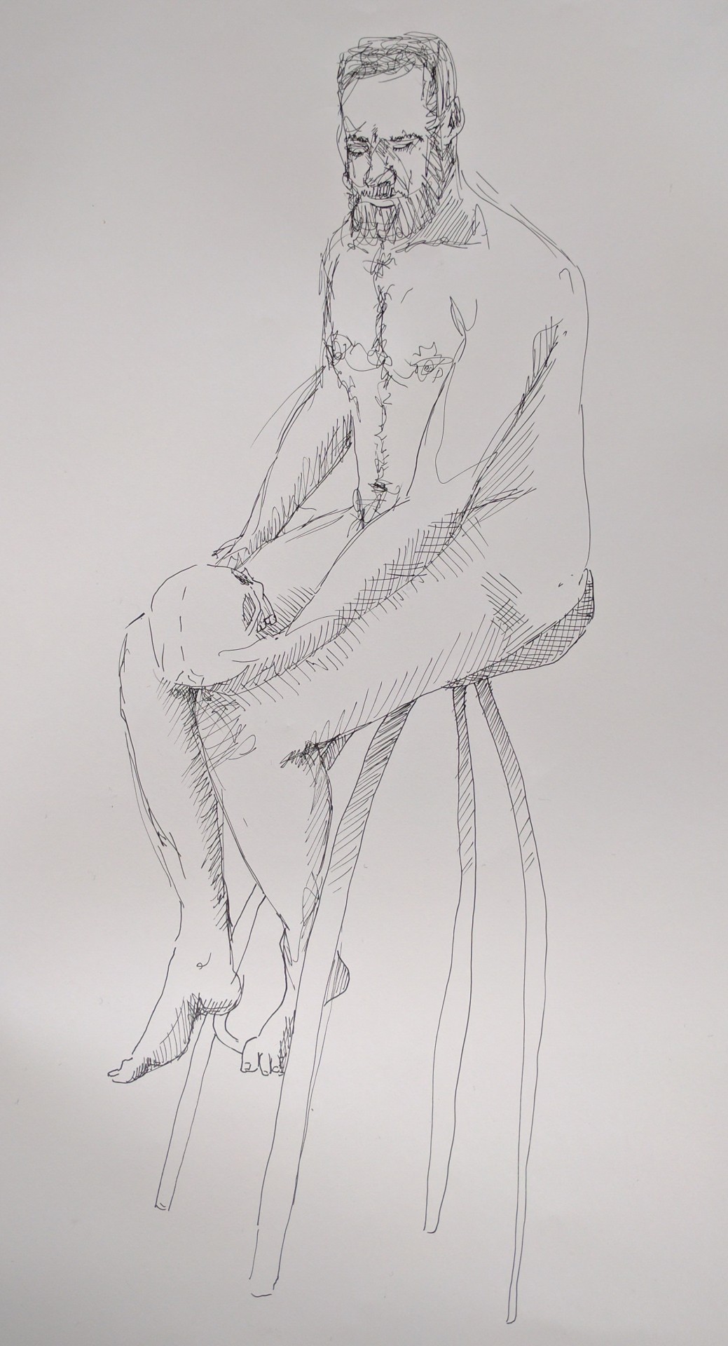 oliraptor:   Diving into Pen again!  Go-go Gentlemen posing, Inktober.  Instagram