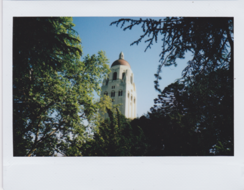 Cantor Arts and Stanford Campus, shot on MiNT InstantKon RF70. I never get tired of walking on campu