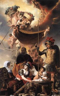 classic-art:  Allegory of the Birth of Frederik HendrikCaesar van Everdingen, c. 1650