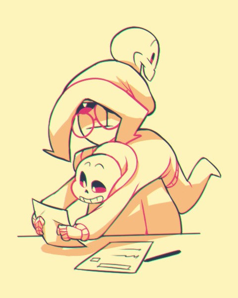 min-play:  👍☟✋☹👎☼☜☠ 🏱☹☜✌💧☜“CHILDREN, PLEASE.” @askgasterfamily had an art stream the other day and it was awesome. I love their cartoony, colourful art style! And these three are just so adorable together. 
