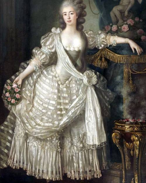 #18CenturyFashion - Catherine-Rosalie Gerard Duthé. She was an actress and the mistress of the Comte