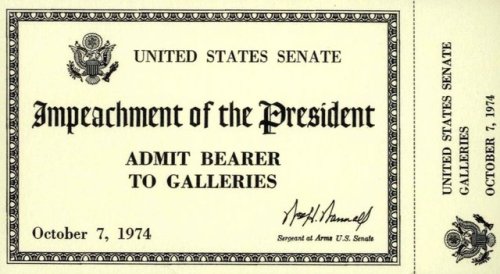 for ur dreamboards: the ticket designed for the senate’s nixon trial, which never actually hap