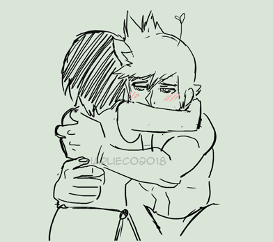 Xion reached out and pulled him into a gentle hug. Roxas’ eyes lit up. She smelled like sea sa
