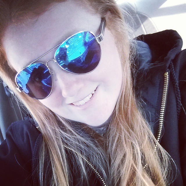 Before work selfie haha #carhart #aviators #car #selfie #hudson #ginger 😂