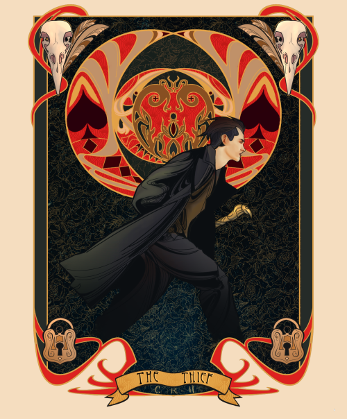 paintsandquests: The Thief and the Wraith - Tarot style!